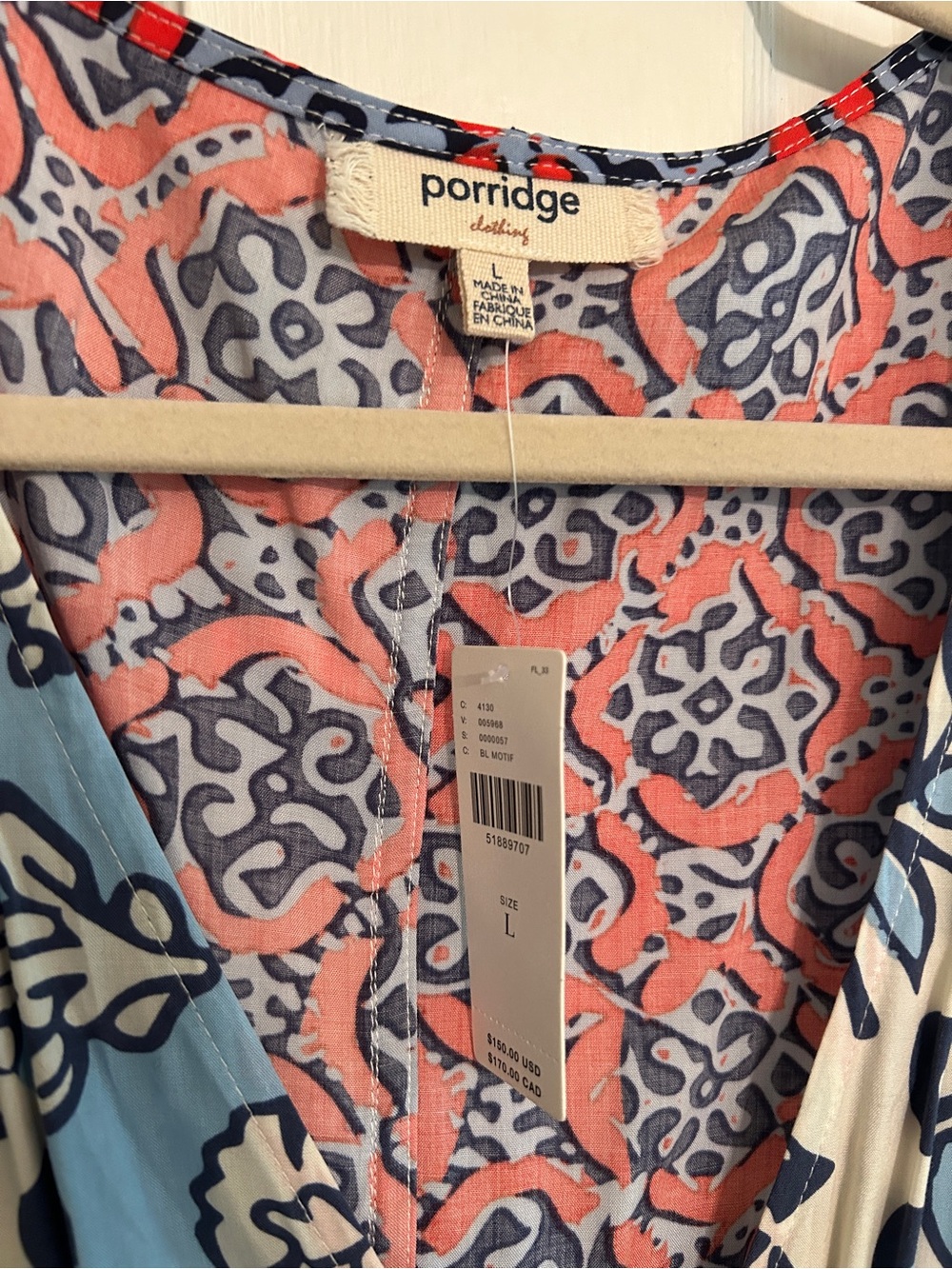 Anthropologie Porridge Sleeveless Patchwork Wrap Midi Dress in Blue and Red - Picture 3 of 5